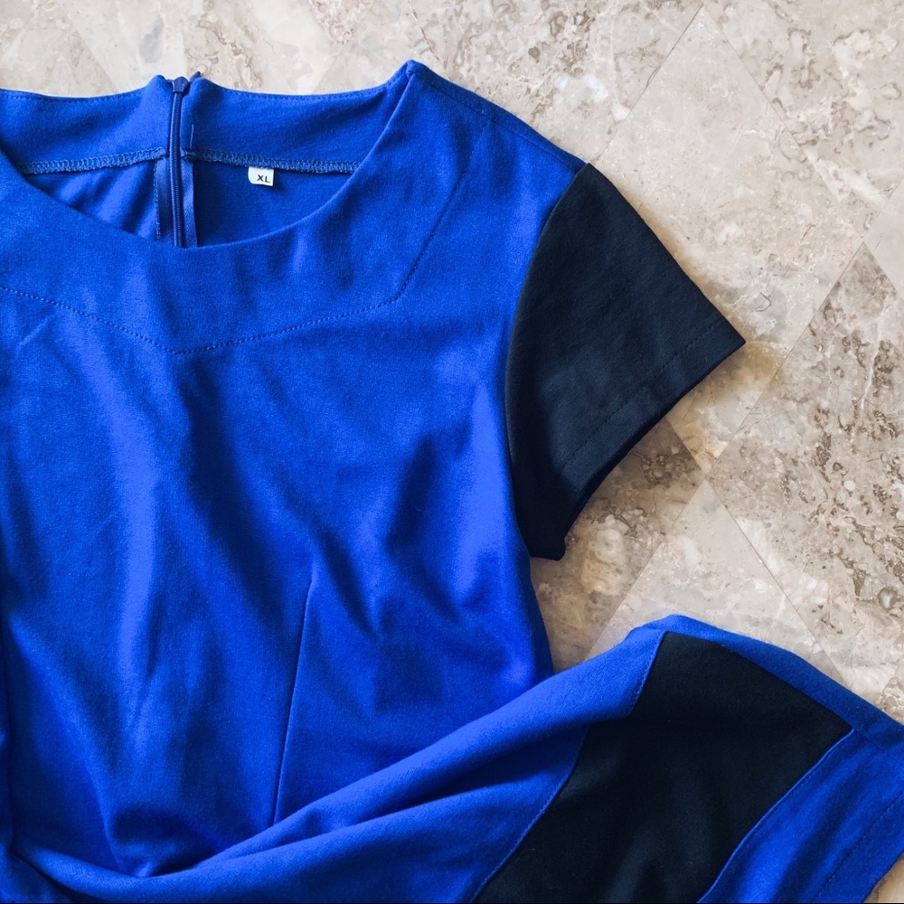 Blue and Black Dress